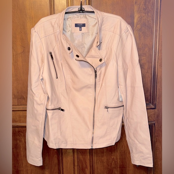 Kaari Blue Jackets & Blazers - NWT Kaari Blue Vegan Leather Jacket, size XL